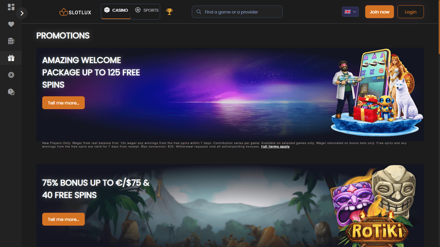 SlotLux_Casino_promotions_desktop