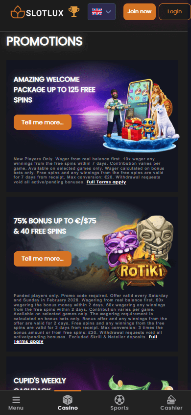 SlotLux_Casino_promotions_mobile
