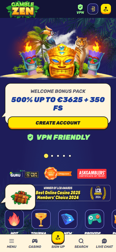 gamblezen_casino_homepage_mobile