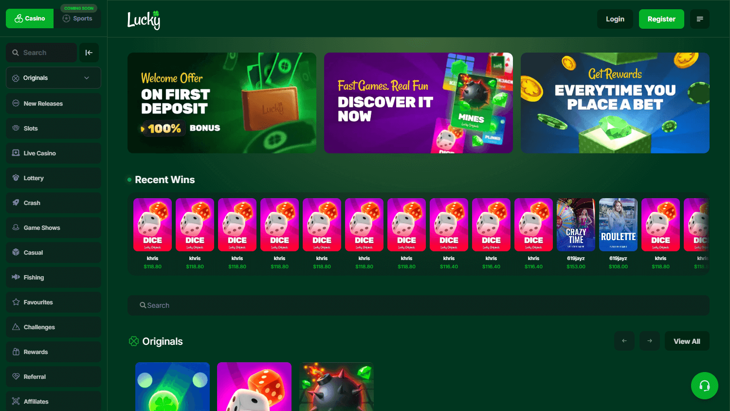 lucky.fun_casino_homepage_desktop