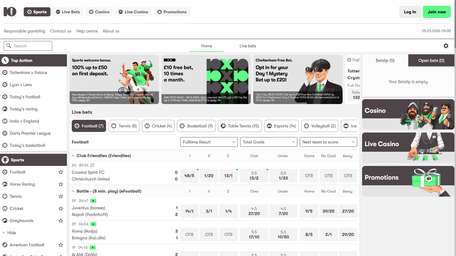 10bet_casino_uk_homepage_desktop