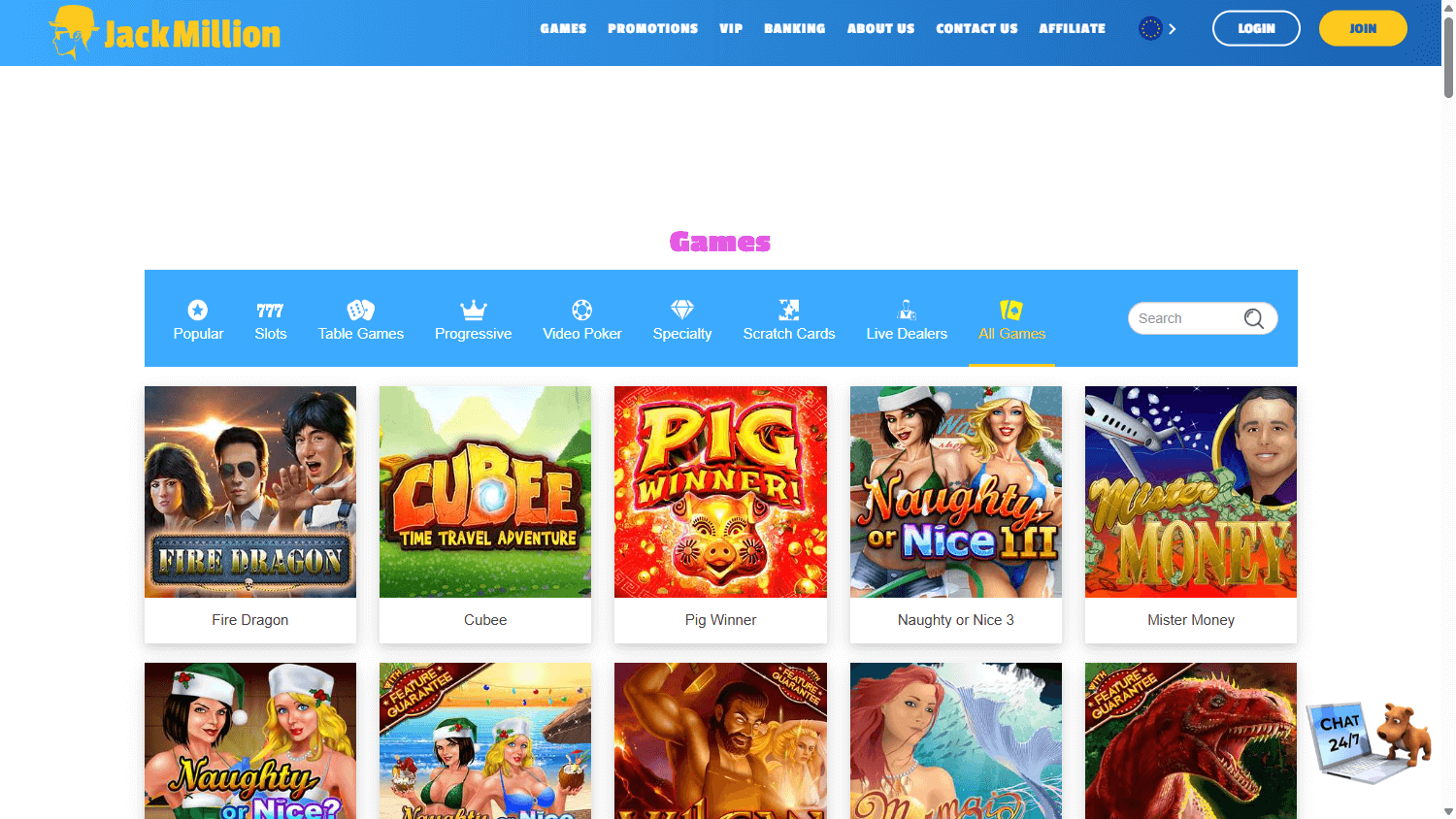 jackmillion_casino_game_gallery_desktop