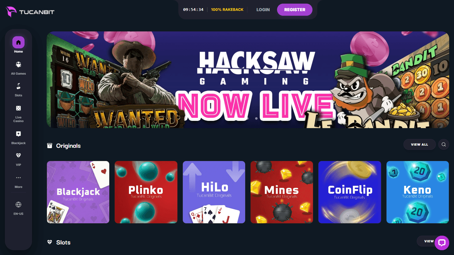 TucanBit_Casino_homepage_desktop