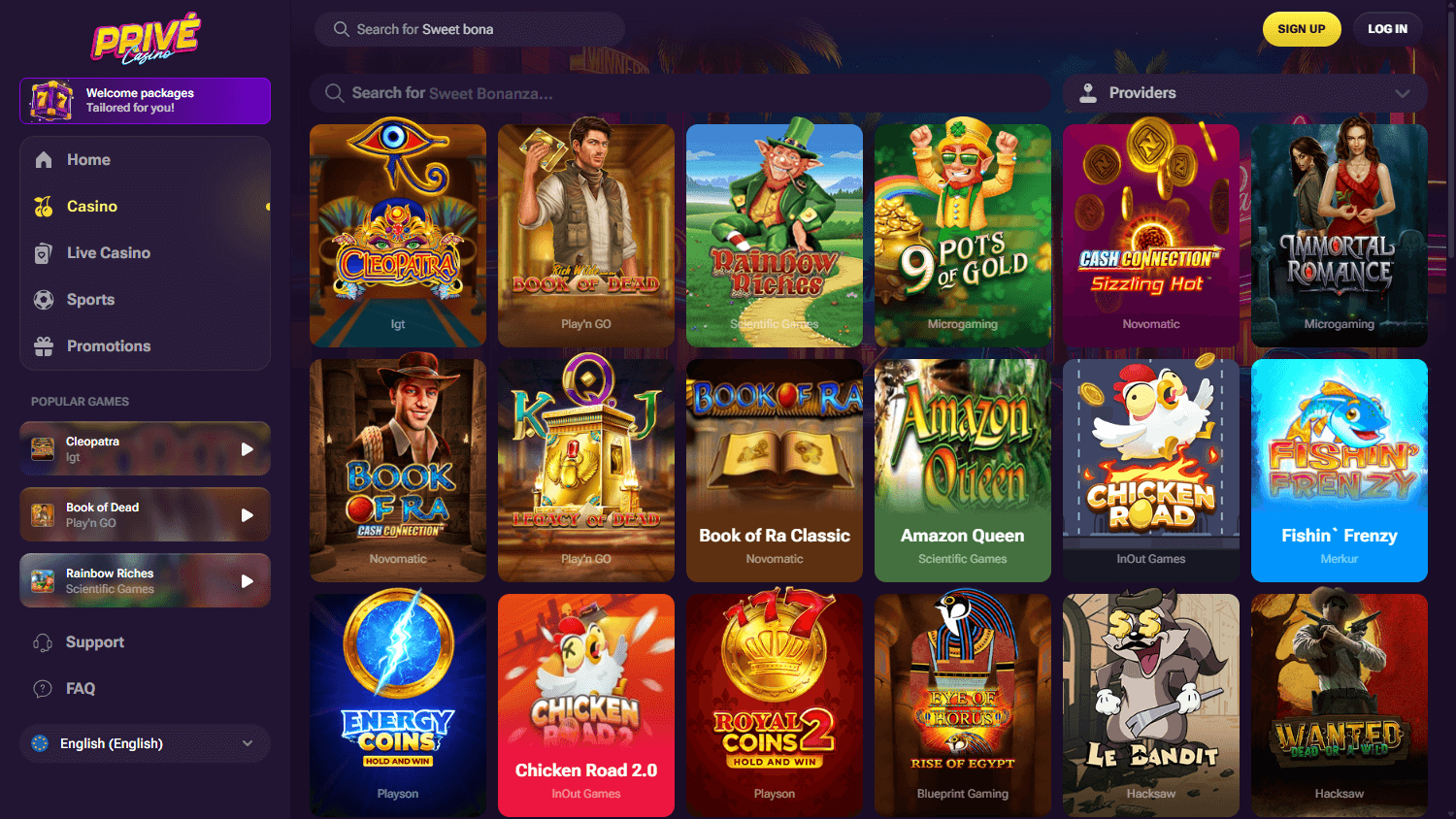 Prive_Casino_game_gallery_desktop