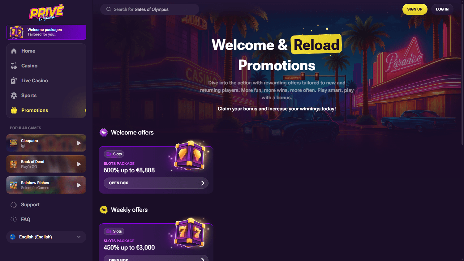 Prive_Casino_promotions_desktop