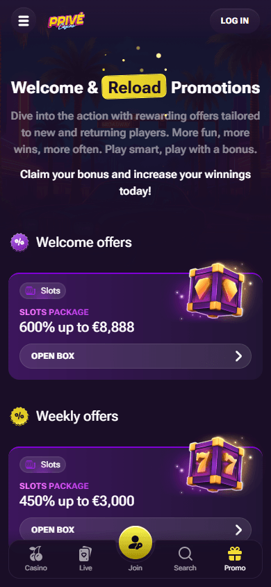 Prive_Casino_promotions_mobile
