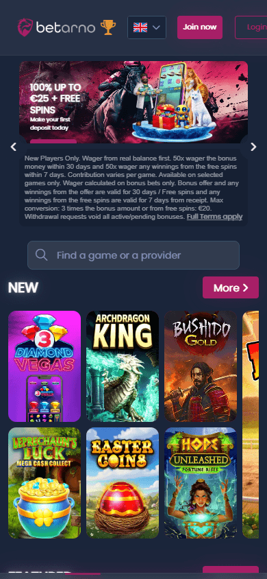 betarno_casino_homepage_mobile