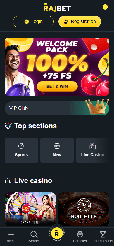 rajbet_casino_homepage_mobile