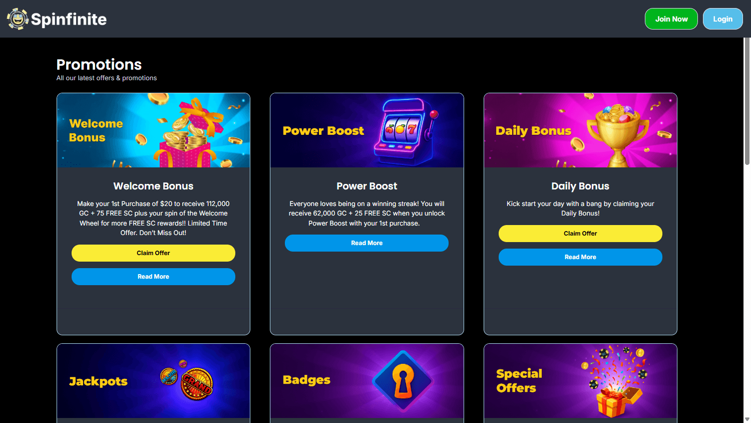 spinfinite_casino_promotions_desktop