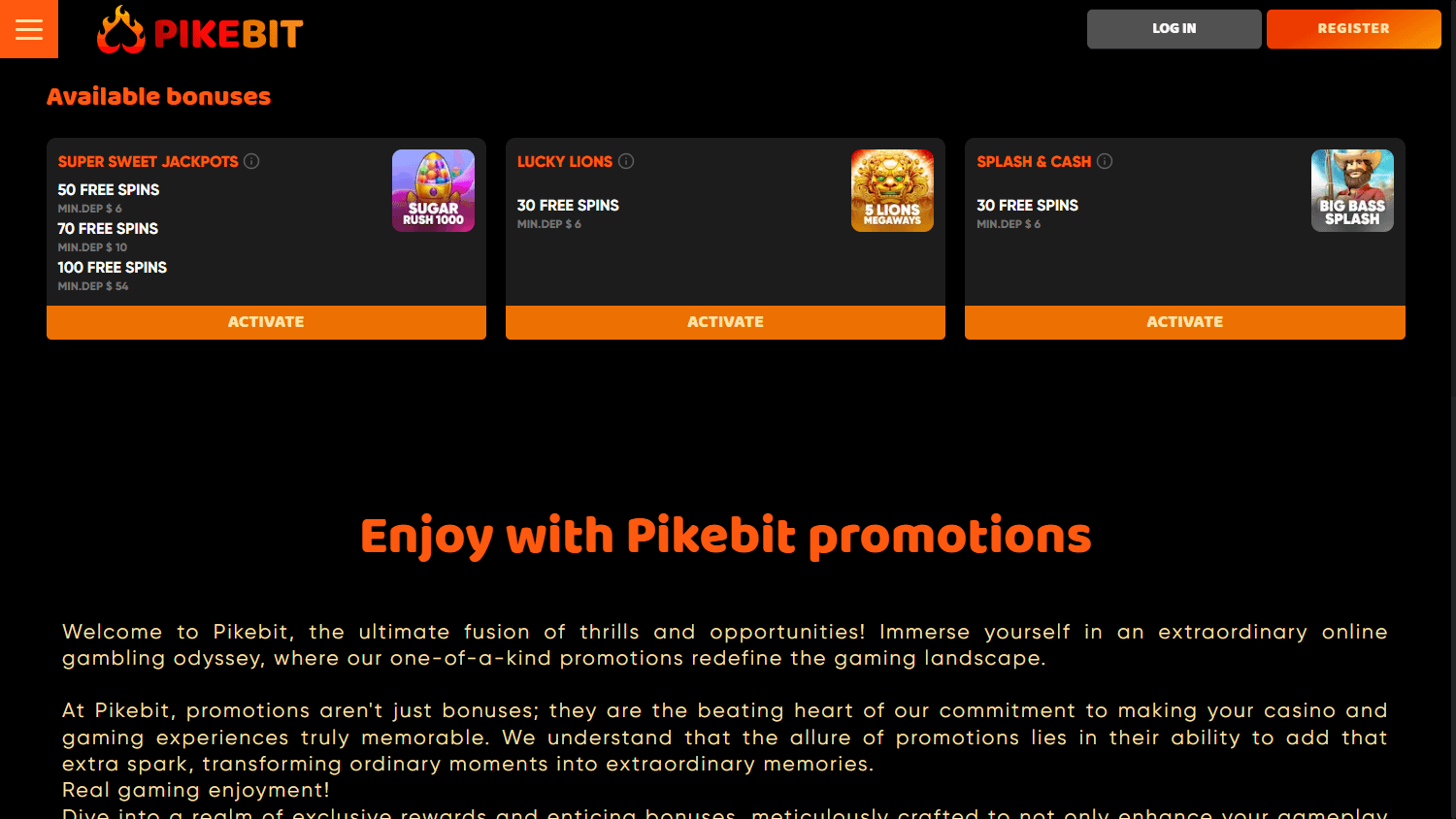 Pikebit_Casino_promotions_desktop