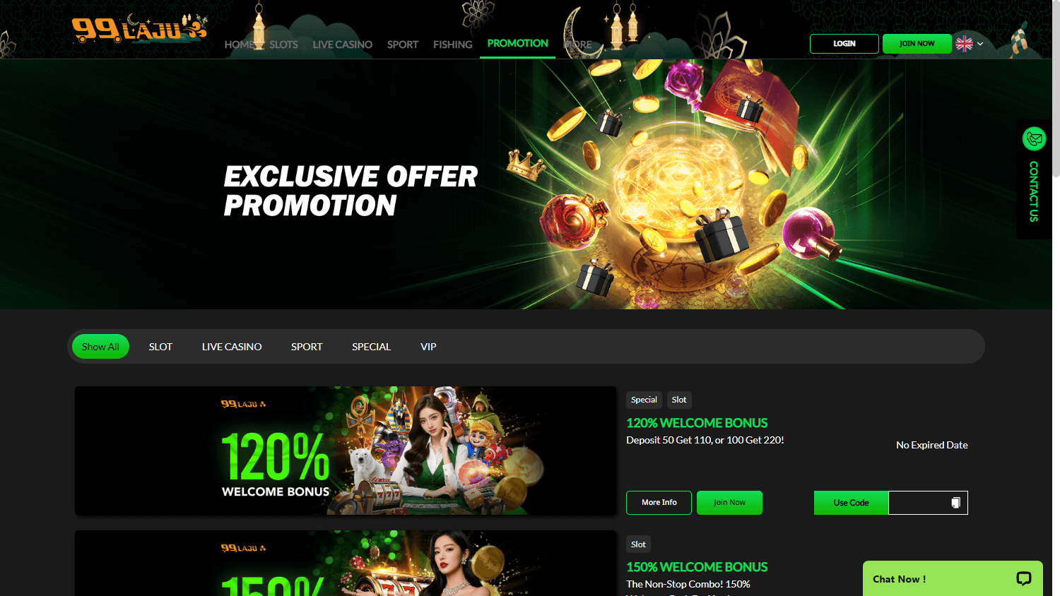 99laju_casino_promotions_desktop