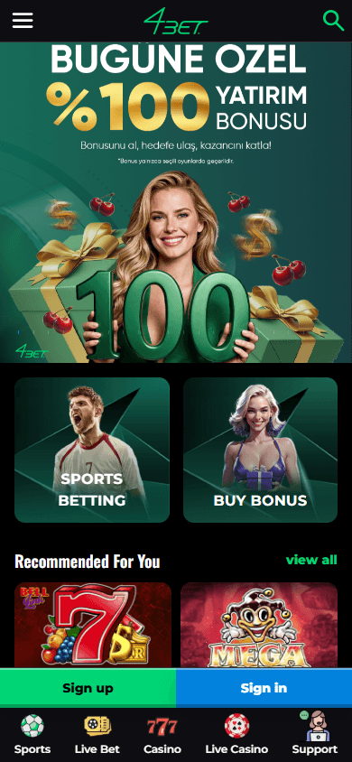4bet_casino_homepage_mobile