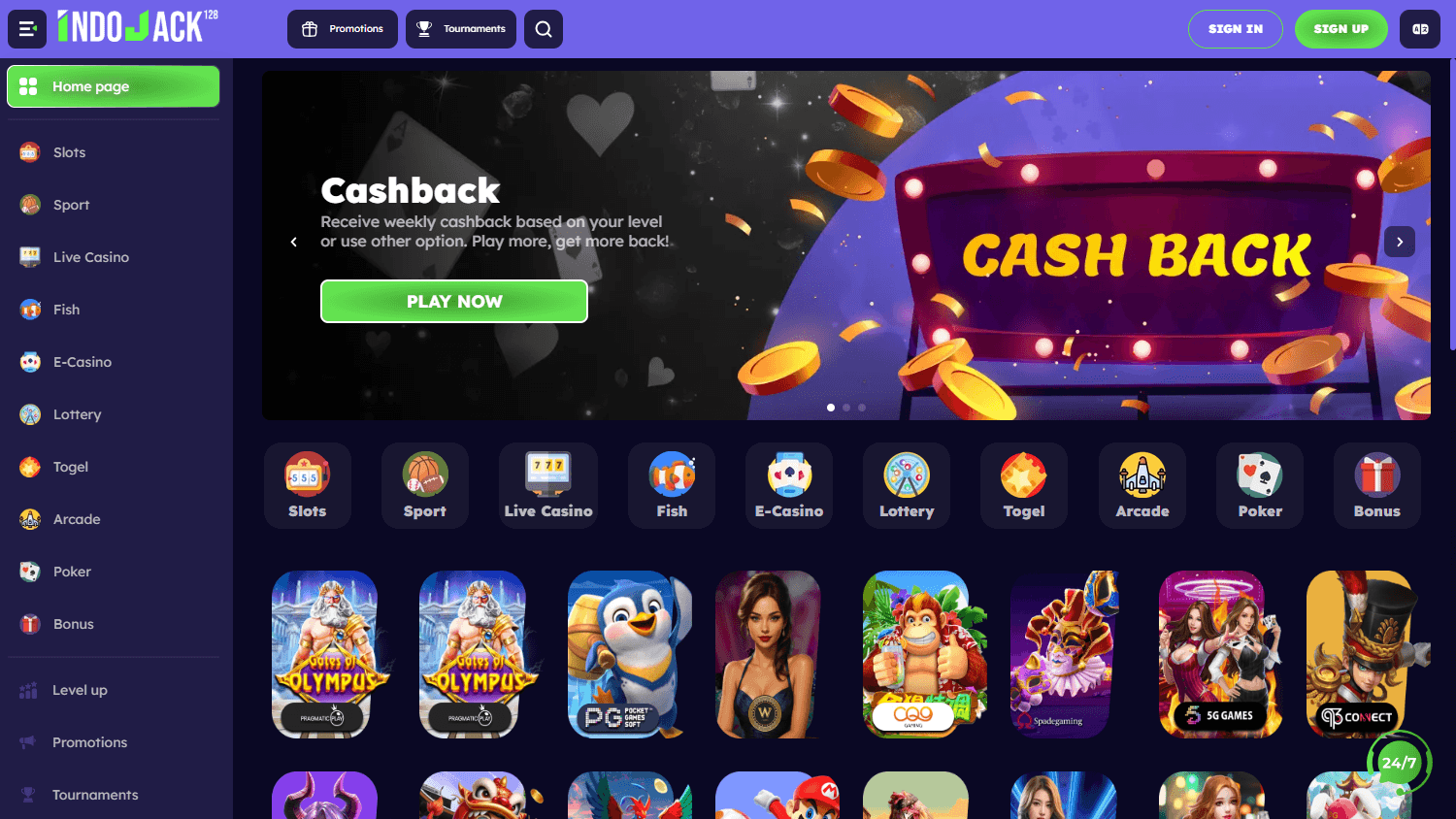 indojack128_casino_homepage_desktop