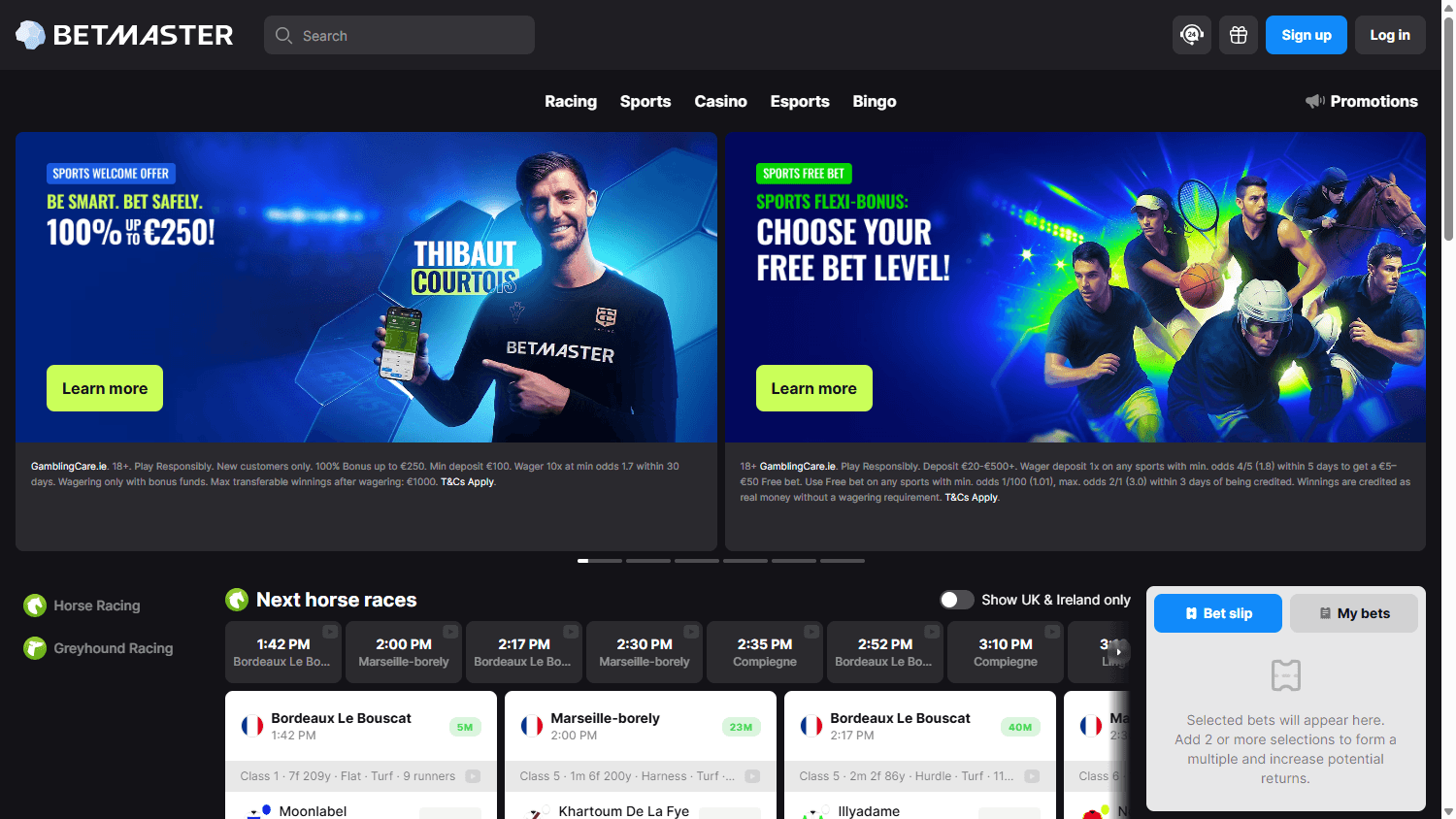 Betmaster_Casino_IE_homepage_desktop