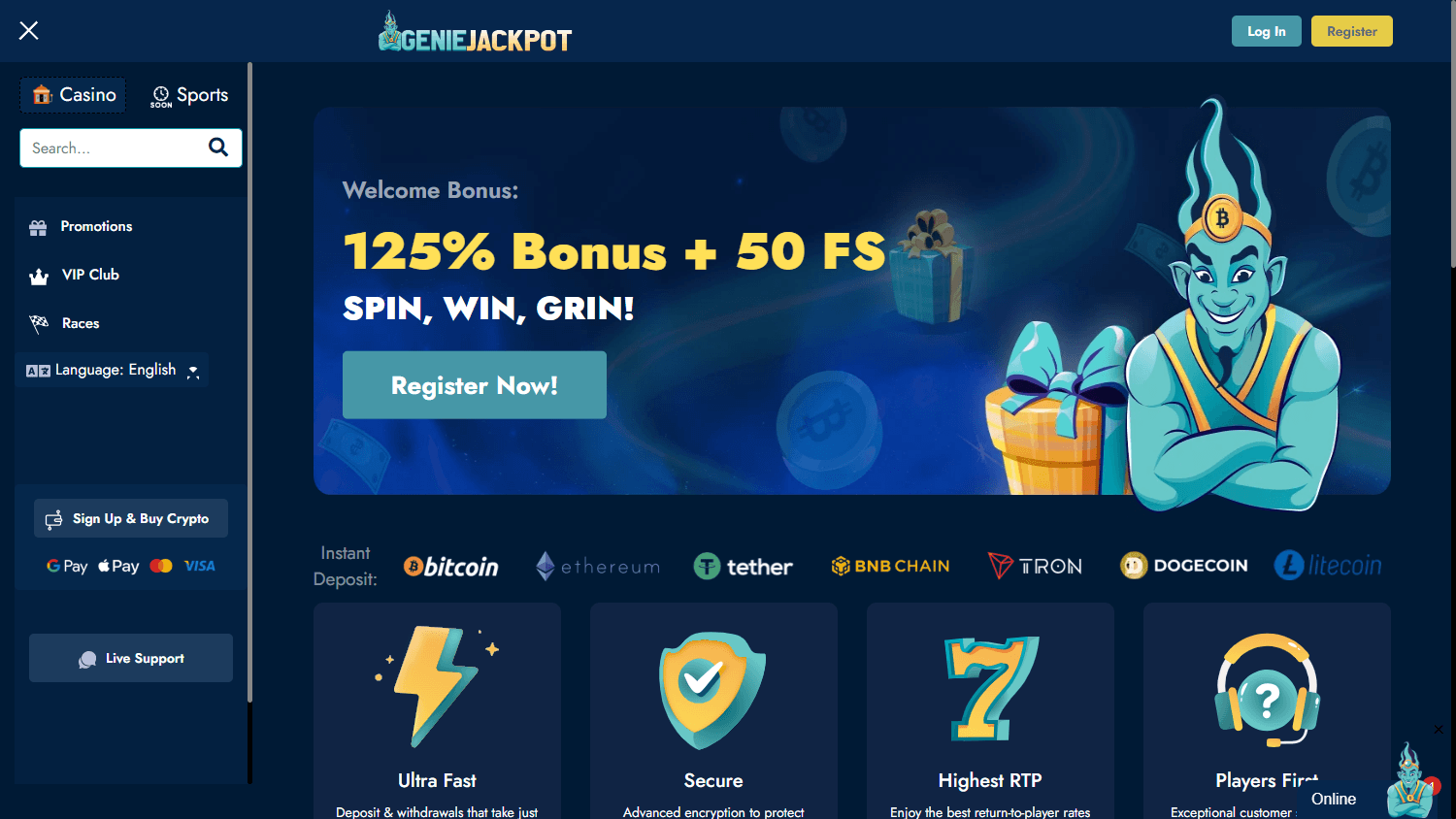 geniejackpot_casino_homepage_desktop