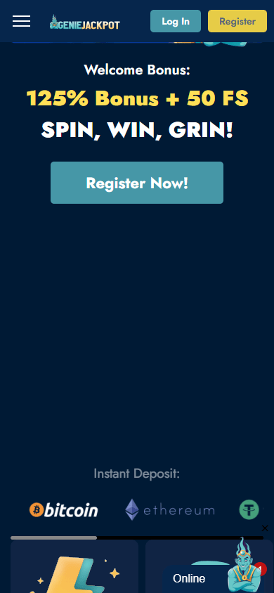 geniejackpot_casino_homepage_mobile