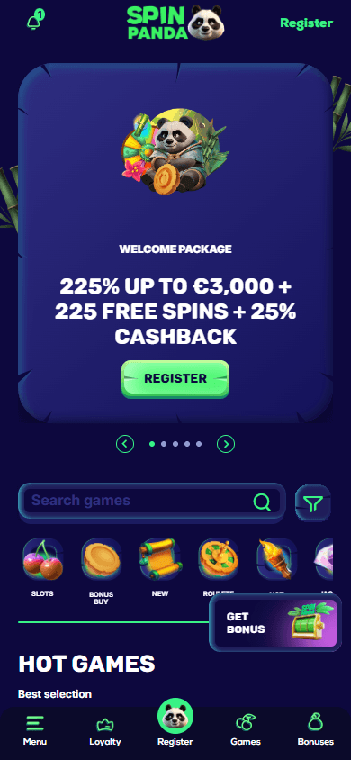 SpinPanda_Casino_homepage_mobile