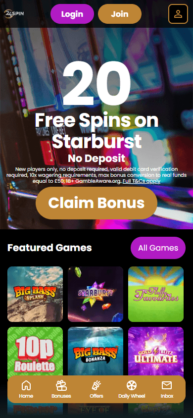24spin_casino_homepage_mobile