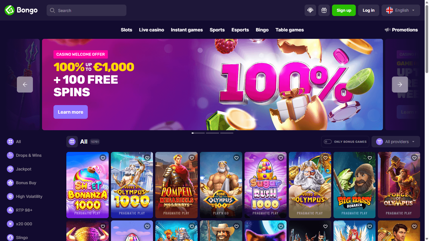 bongo_casino_homepage_desktop