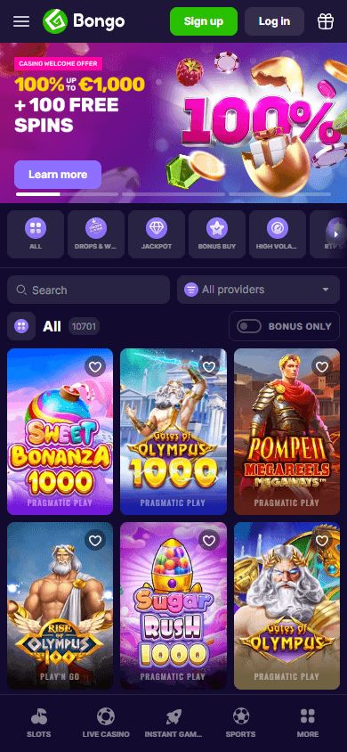 bongo_casino_homepage_mobile