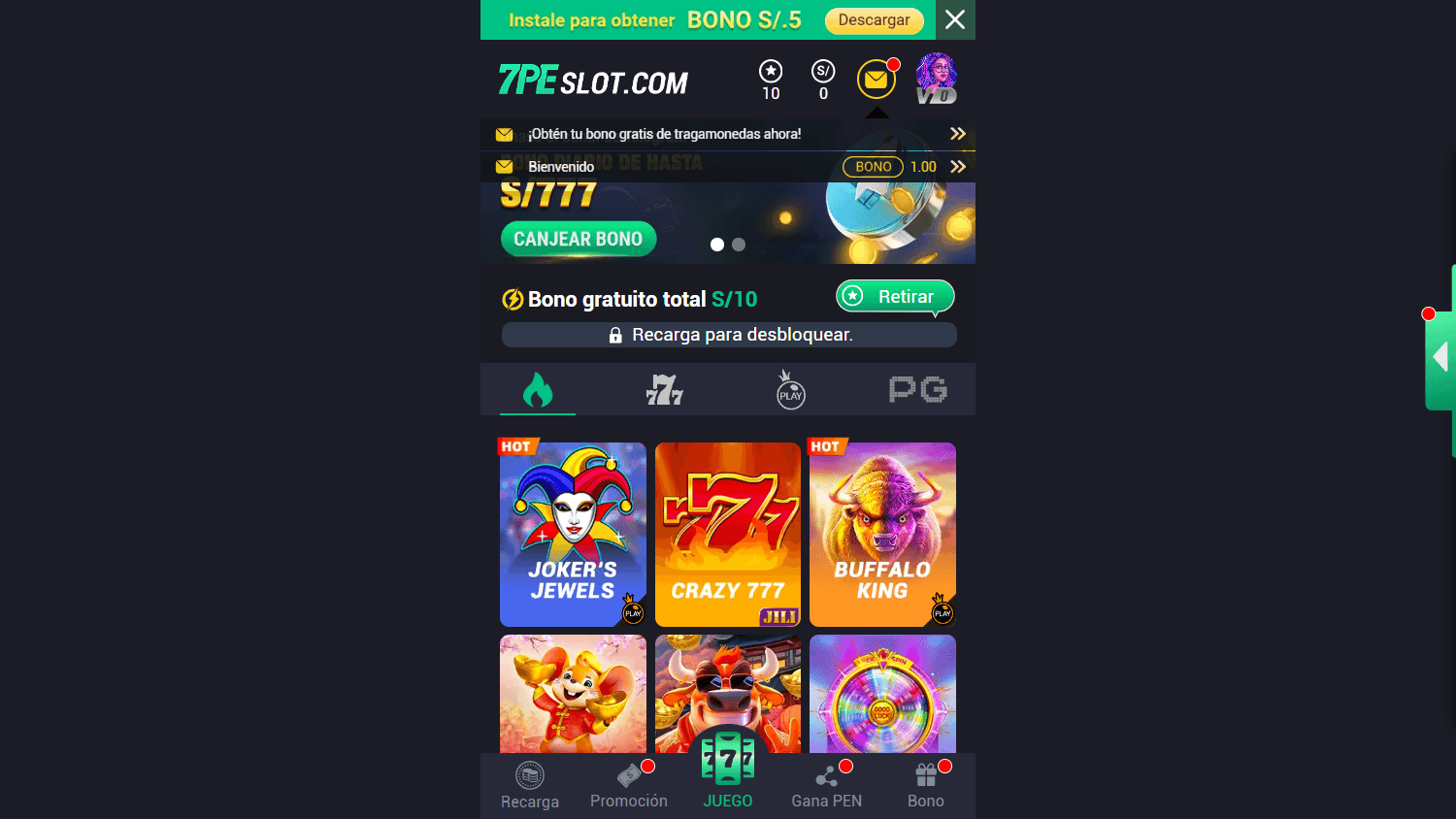 7pe_slot_casino_homepage_desktop