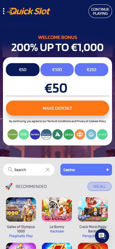 quickslot_casino_homepage_mobile