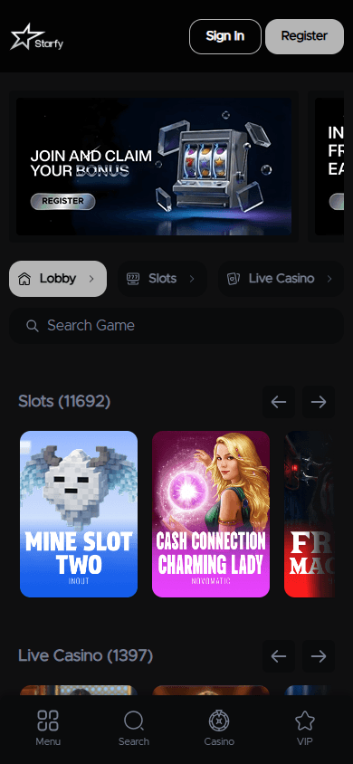 starfy_casino_homepage_mobile