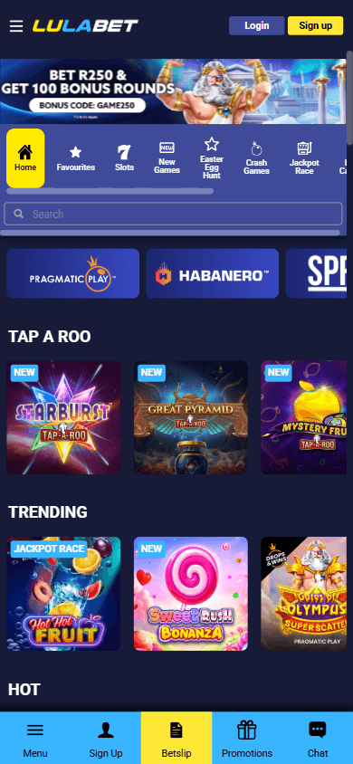 lulabet_casino_homepage_mobile