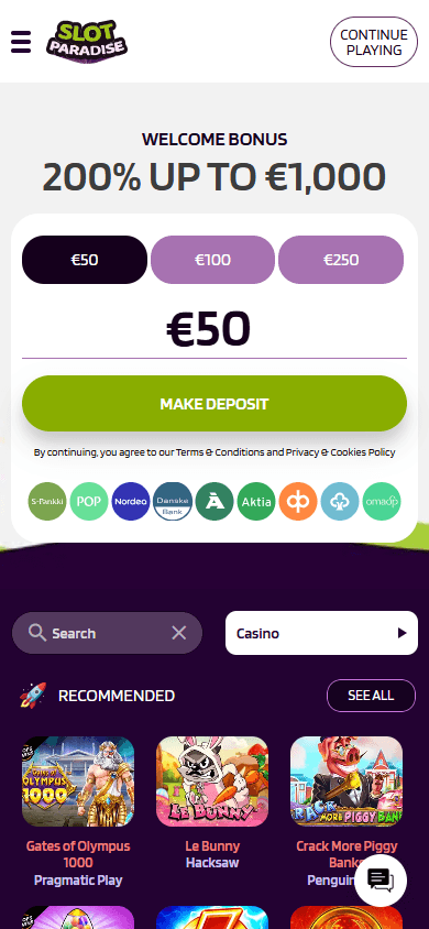 slotparadise_casino_homepage_mobile