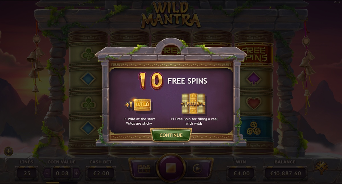 Wild Mantra free spins