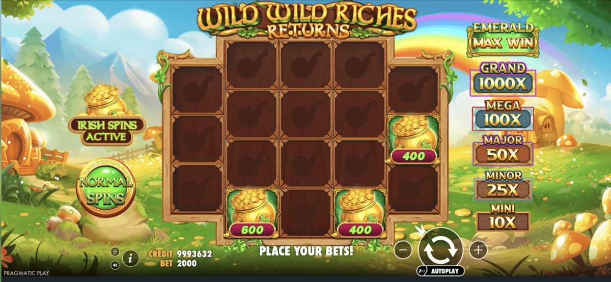 Only special symbols land during Irish Spins