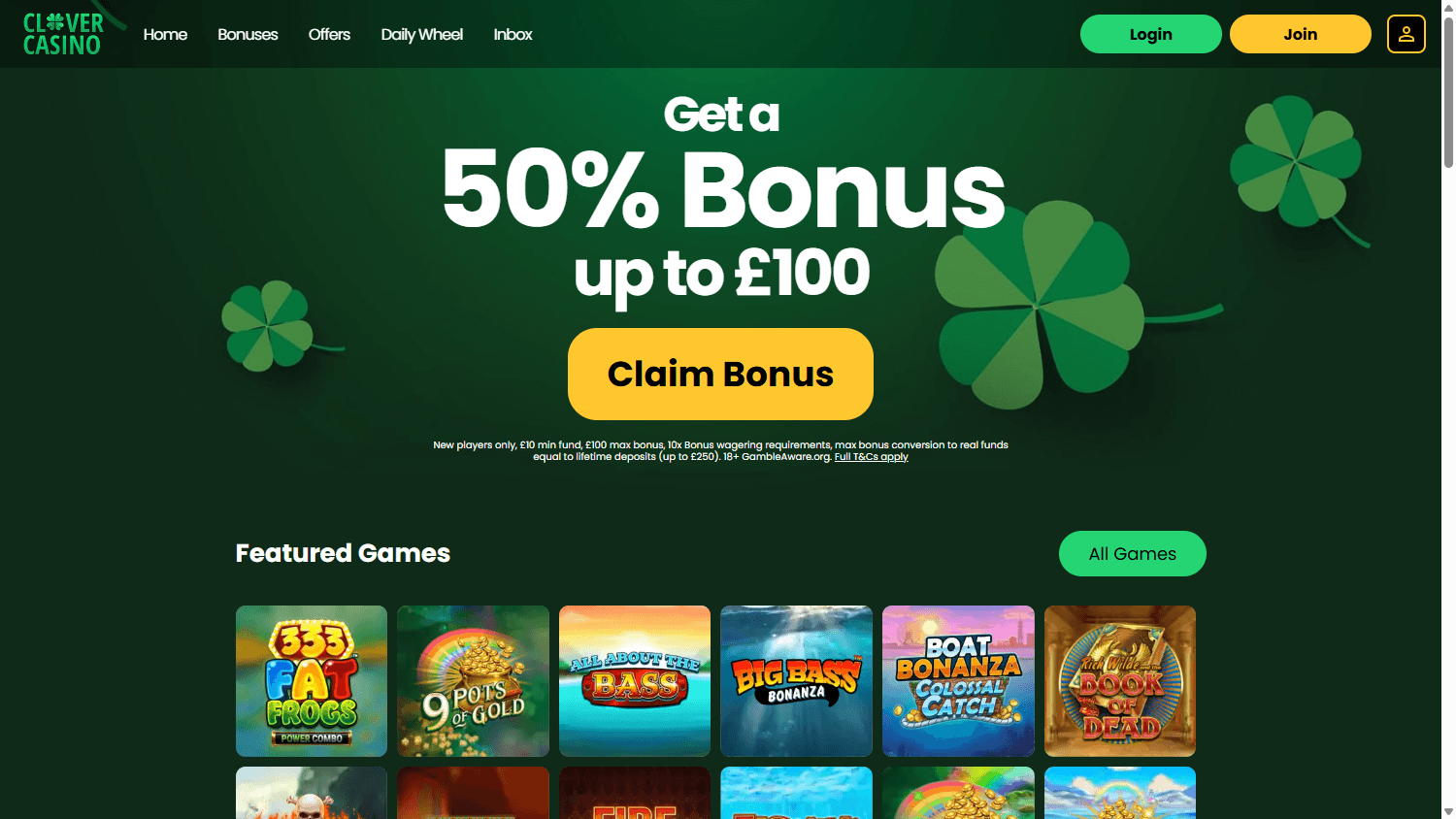 Clover_Casino_homepage_desktop
