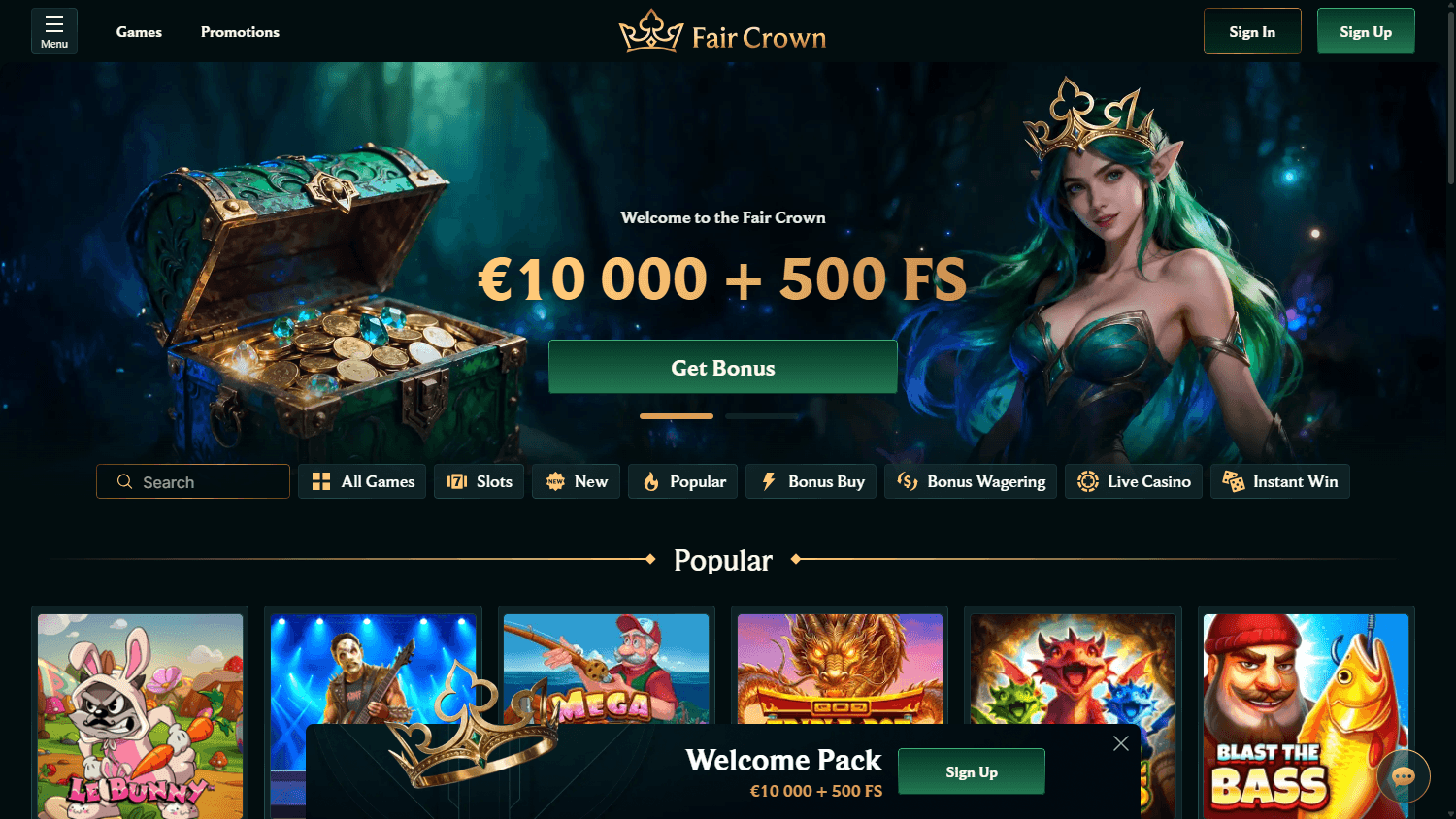 fair_crown_casino_homepage_desktop