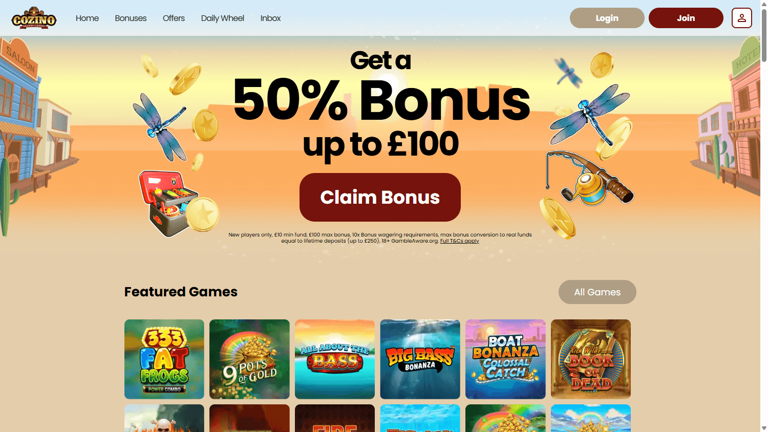 cozino_casino_homepage_desktop