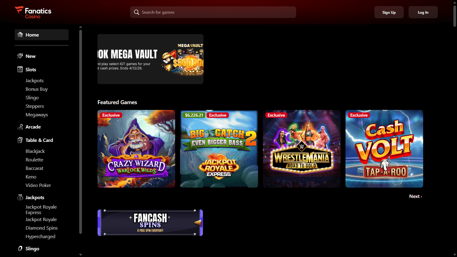 Fanatics_Casino_homepage_desktop