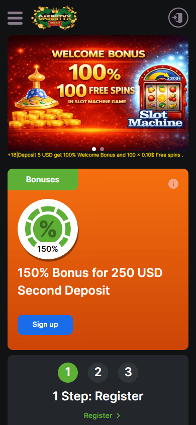 casinityx_casino_homepage_mobile
