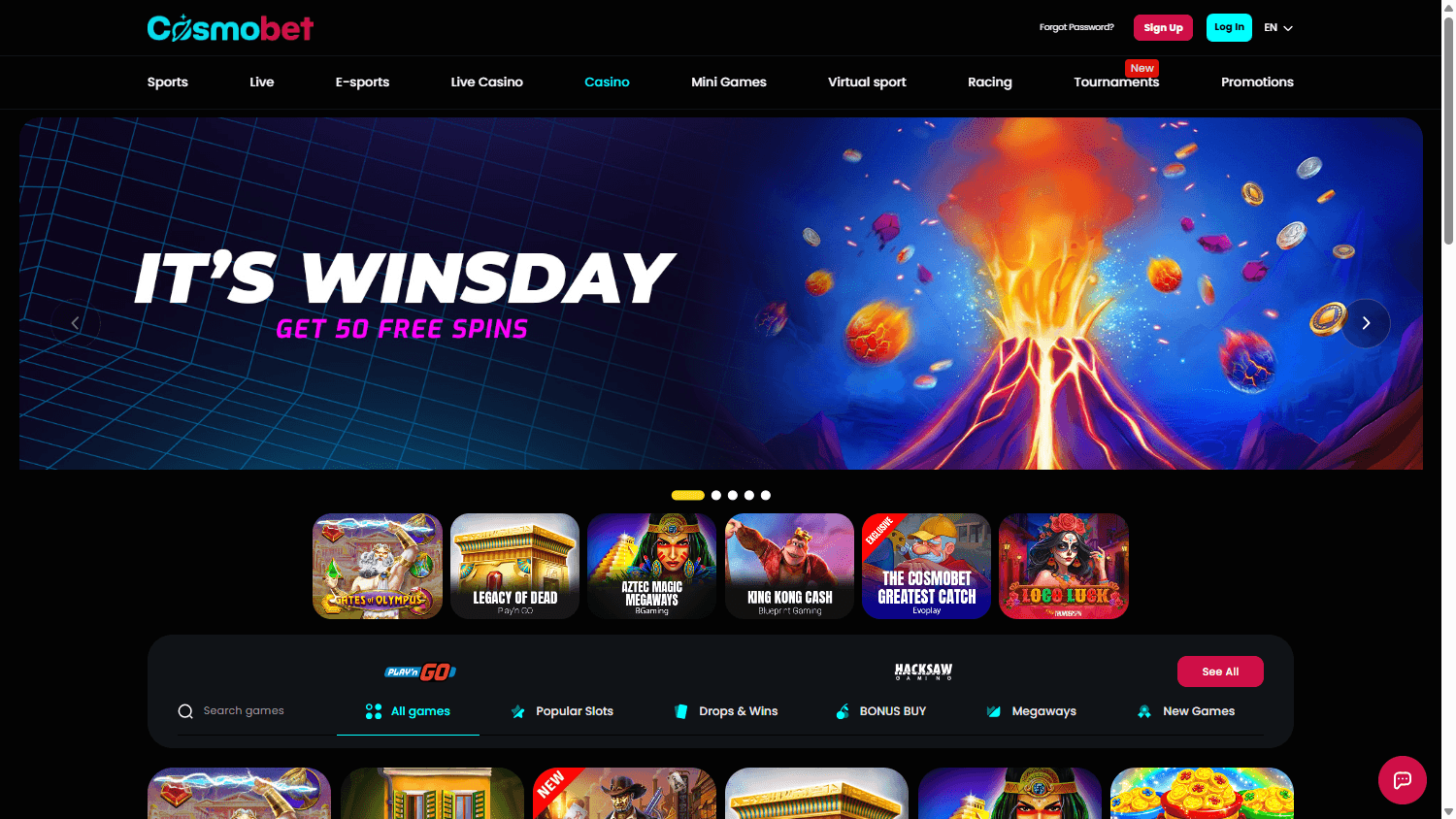 Cosmobet_Casino_game_gallery_desktop