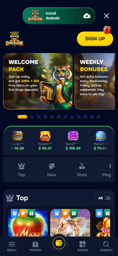 spintiger_casino_homepage_mobile