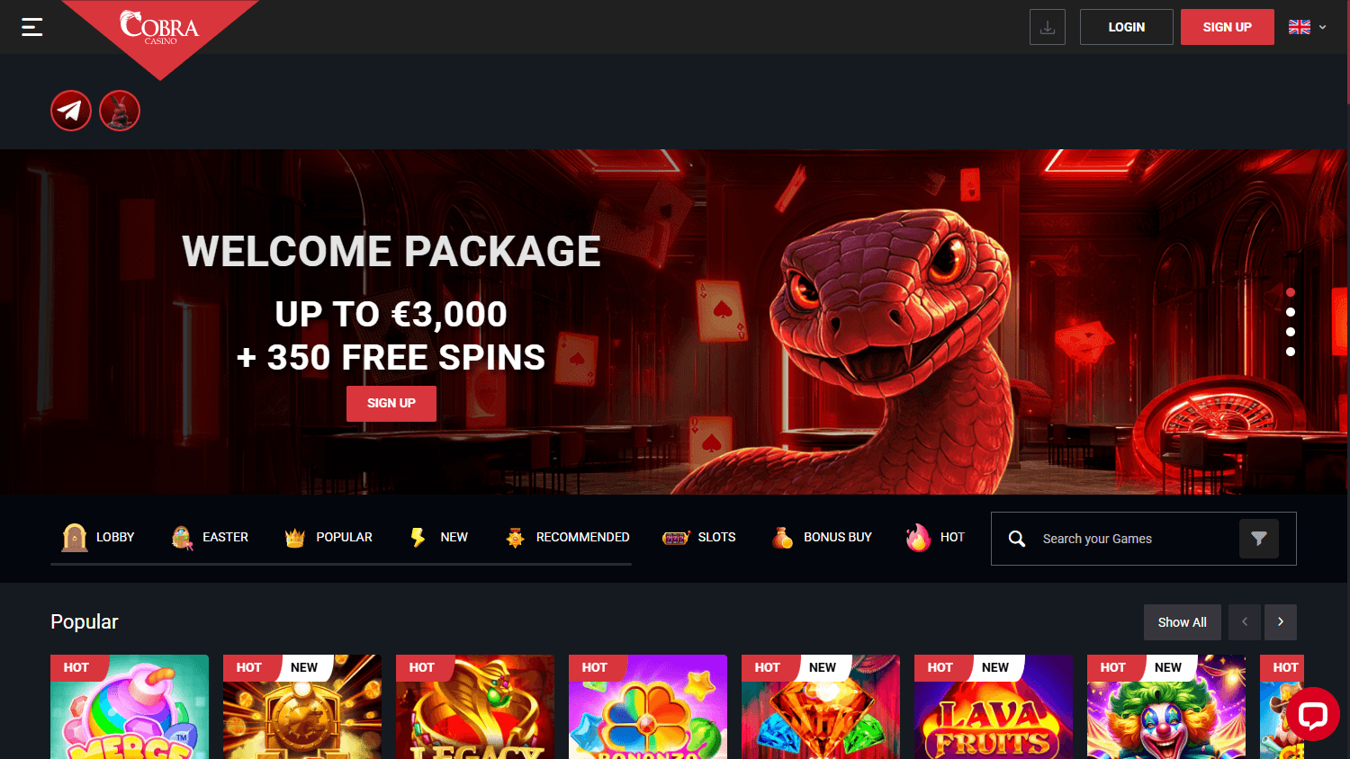 cobra_casino_homepage_desktop