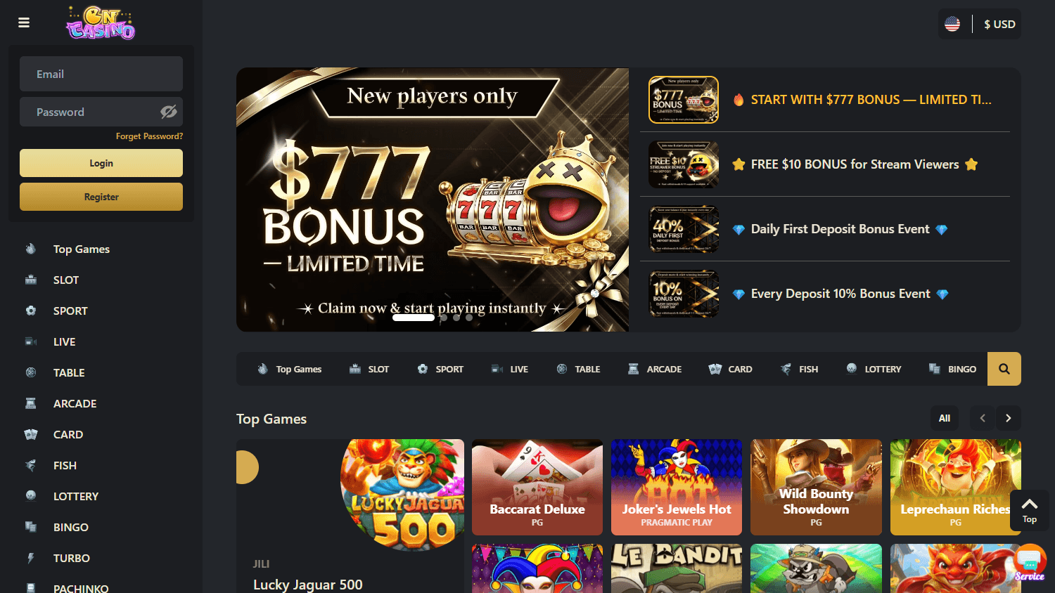 ONCASINO_homepage_desktop