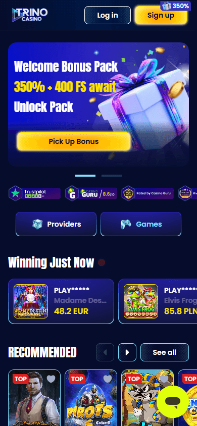 trino_casino_homepage_mobile