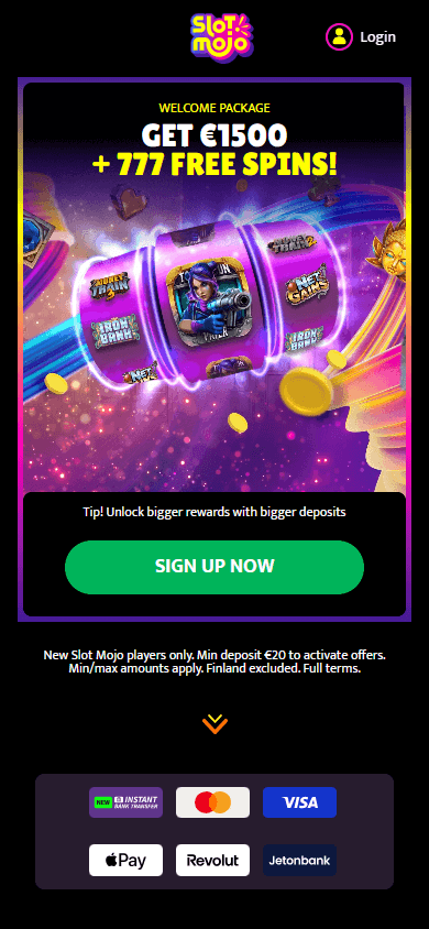 Slot_Mojo_Casino_homepage_mobile