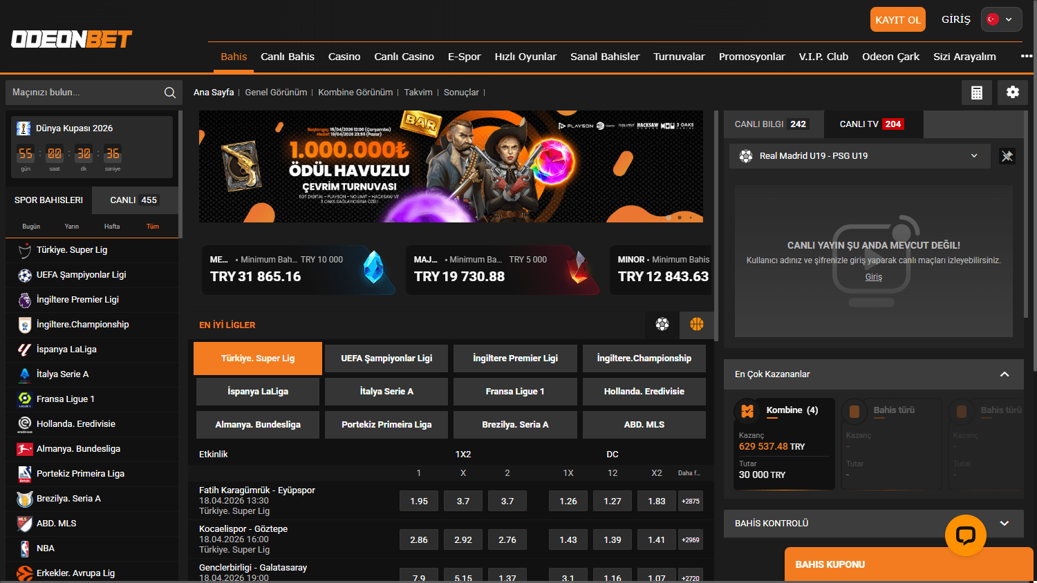OdeonBet_Casino_homepage_desktop