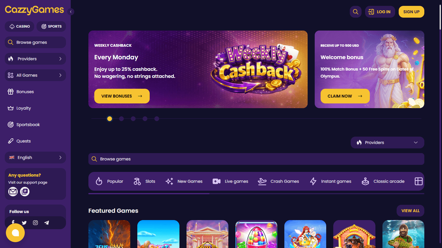 cazzy_games_casino_homepage_desktop