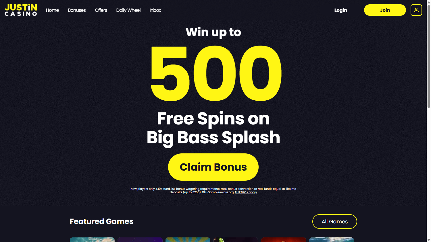 Justin_Casino_homepage_desktop