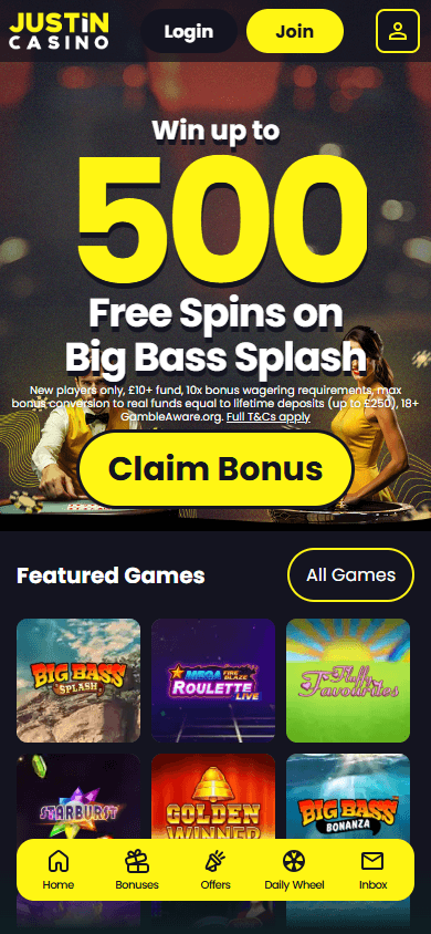 Justin_Casino_homepage_mobile