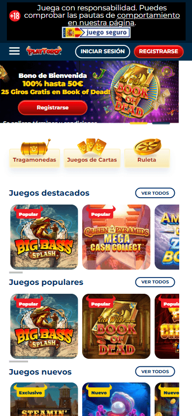 PlayToro_Casino_ES_homepage_mobile