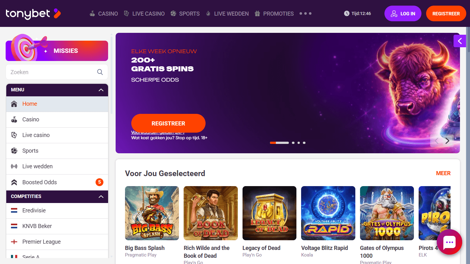 TonyBet_Casino_NL_homepage_desktop