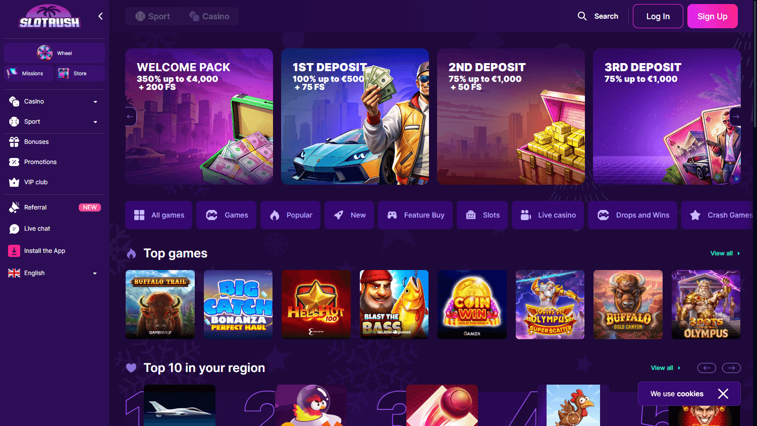 slot_rush_casino_homepage_desktop