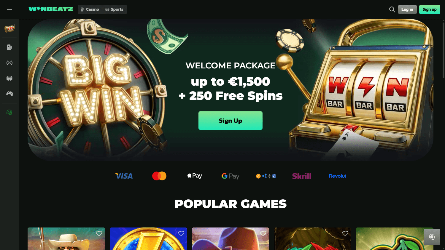 Winbeatz_Casino_homepage_desktop